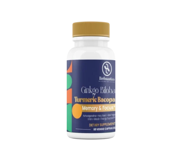Ginkgo Biloba Turmeric Bacopa Capsules 60c